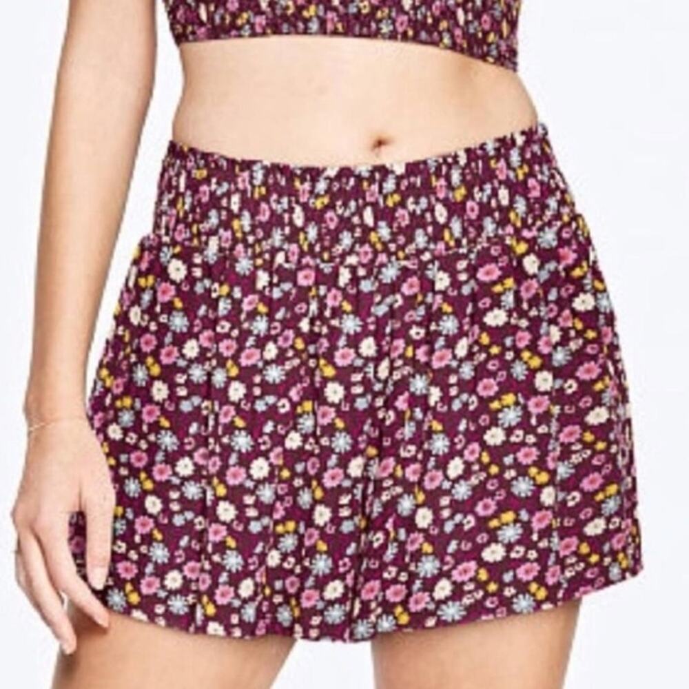 Victoria Secret PINK Floral Shorts XS Womens Juniors 100% Viscose Flowy NWT